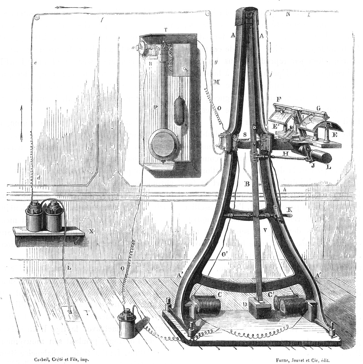 Pantelegraf Casellis z roku 1865, c1870 od Unbekannt