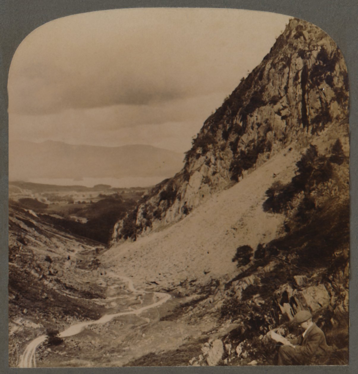 Castle Crag a krásné údolí Borrowdale, Lake District, Anglie, 1903. od Unbekannt