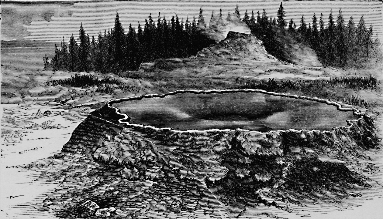 Hradní gejzír a ohnivá nádrž, 1873, 1883 od Unbekannt
