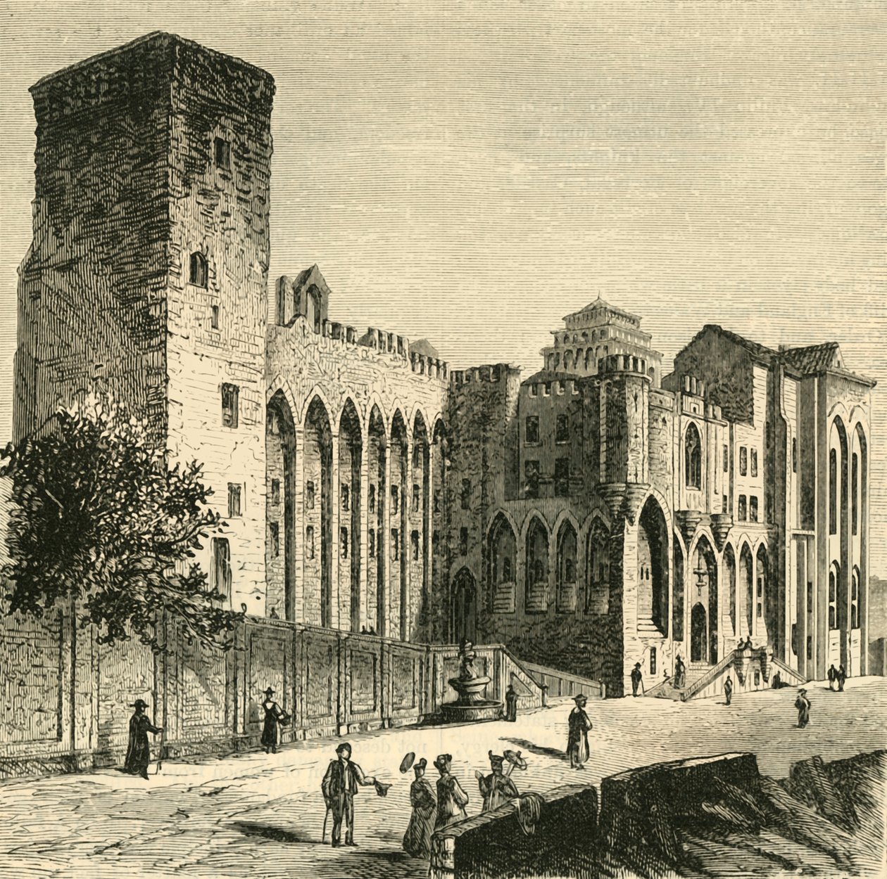 Zámek papežů, Avignon, 1890. od Unbekannt
