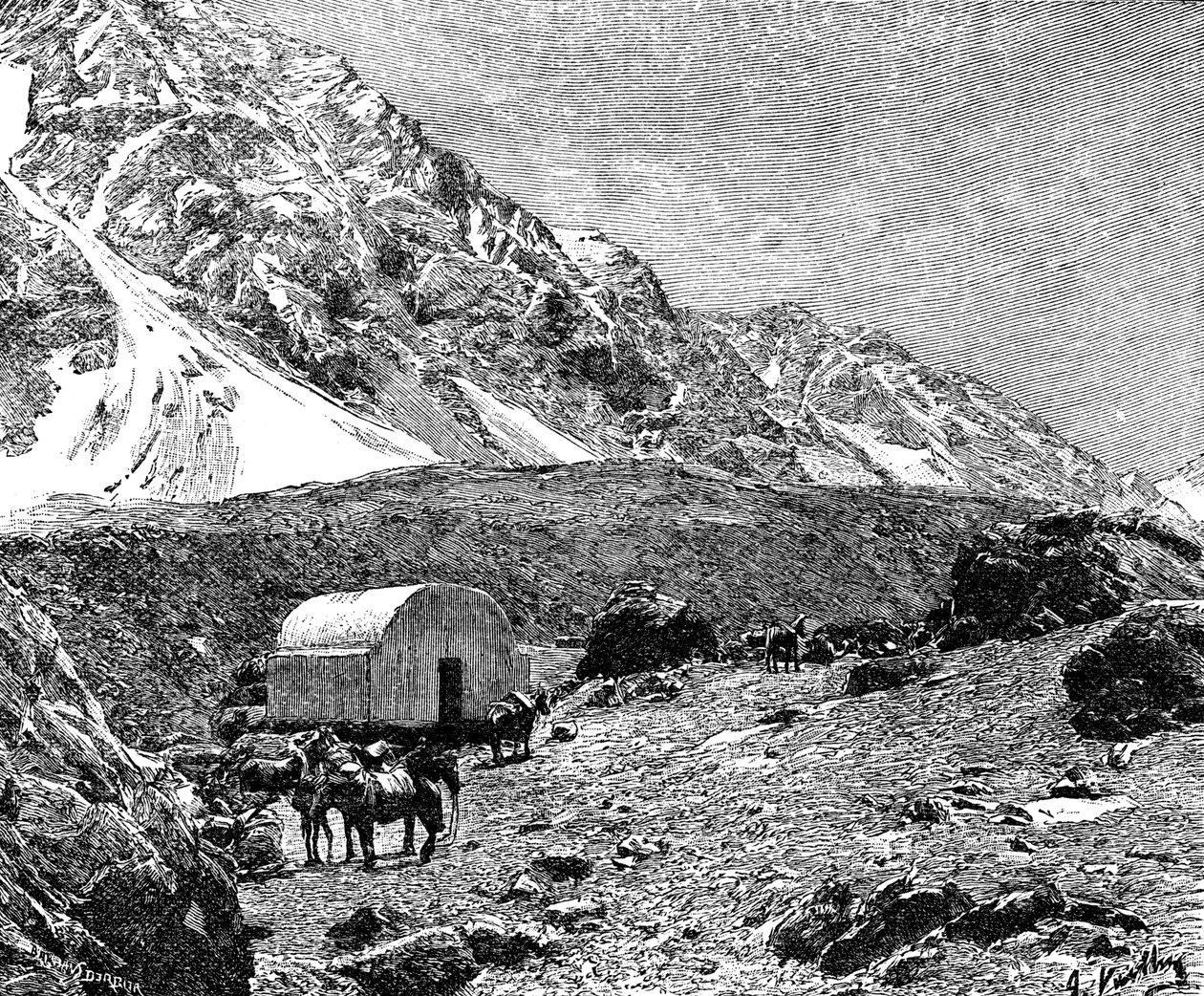 Hovel of Portillo, na Cumbre, Chile, 1895 od Unbekannt
