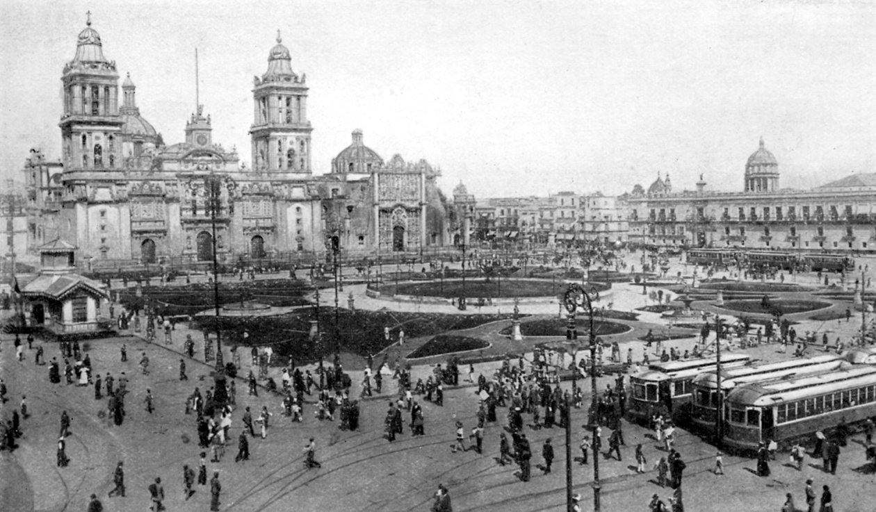 Katedrála a národní palác, Mexico City, Mexiko, 1926 od Unbekannt