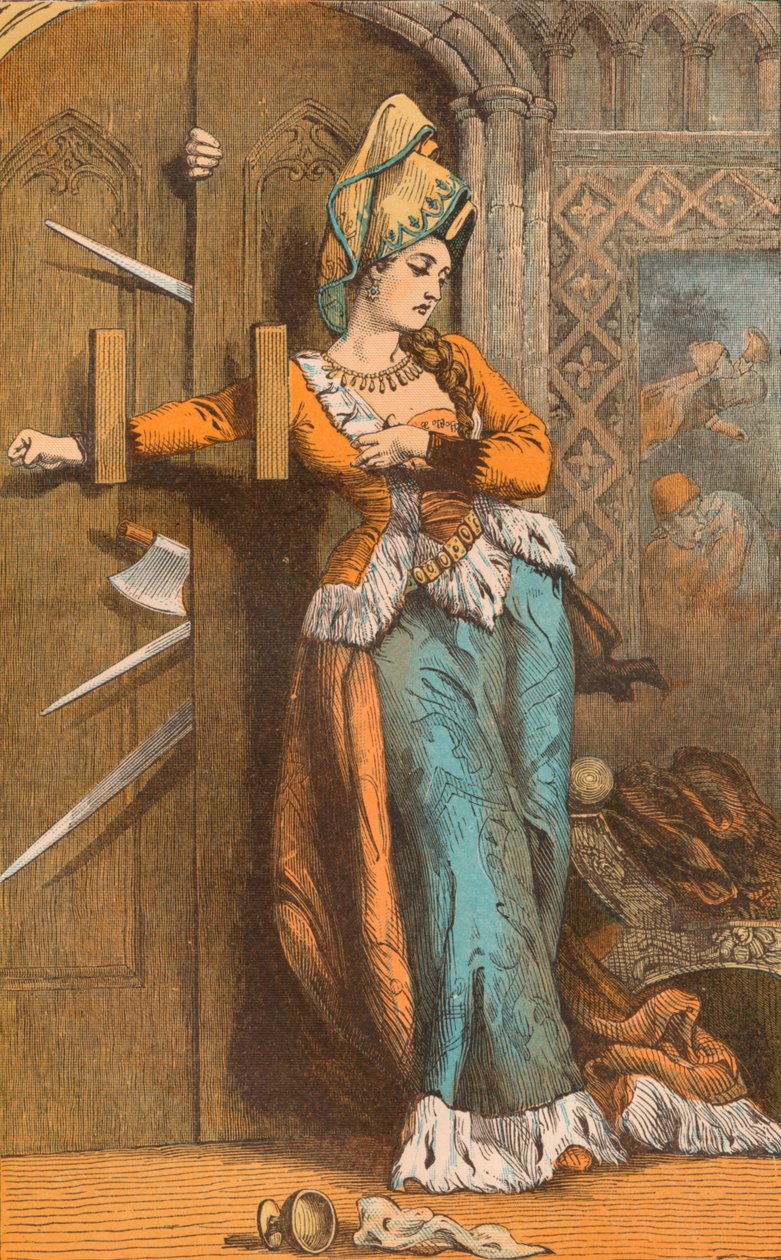 Catherine Douglas Barring the Door, 15. století, c1910 od Unbekannt