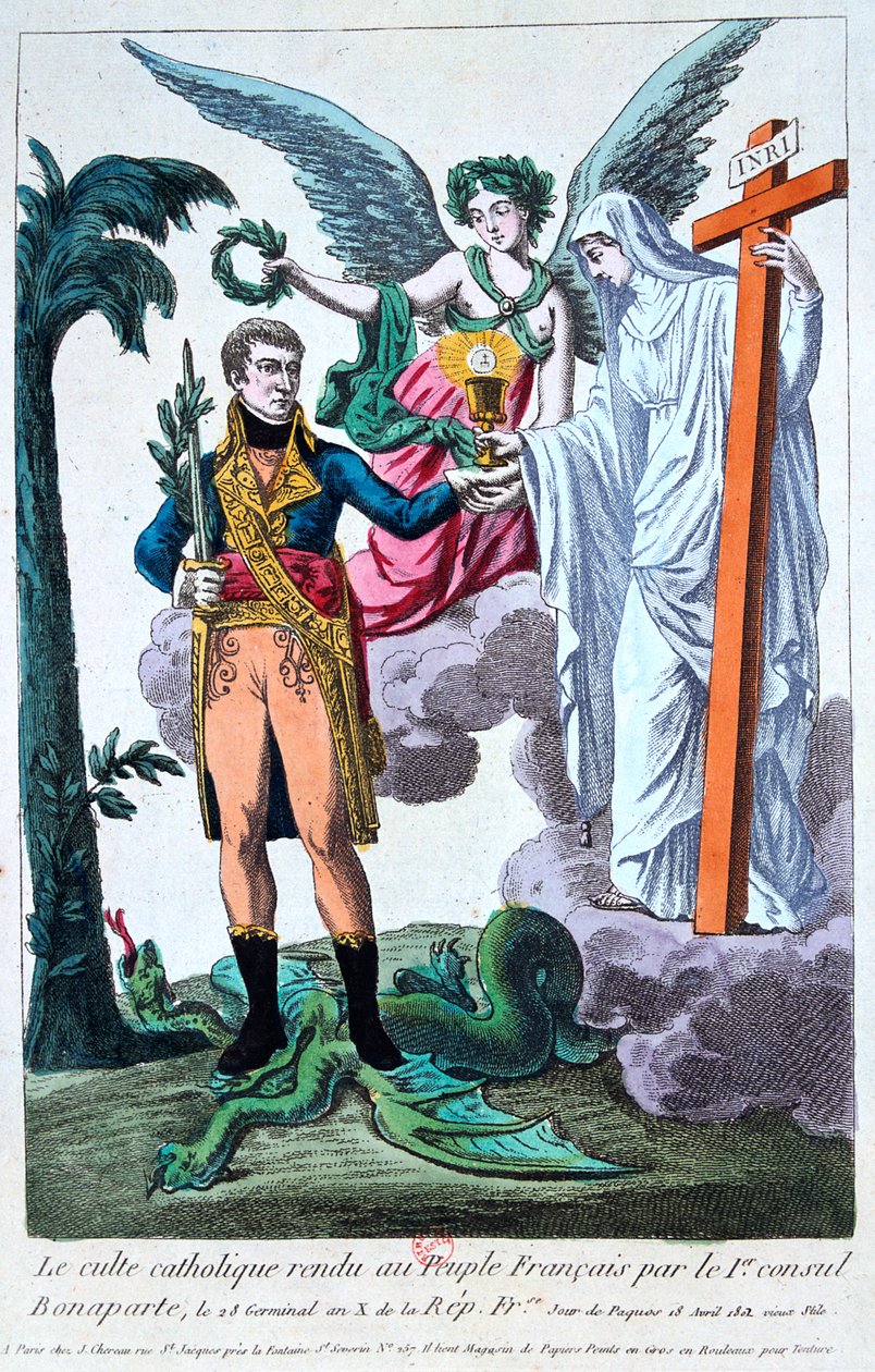 Katolické bohoslužby vrátil francouzskému lidu 1. konzul Bonaparte v 19. století od Unbekannt