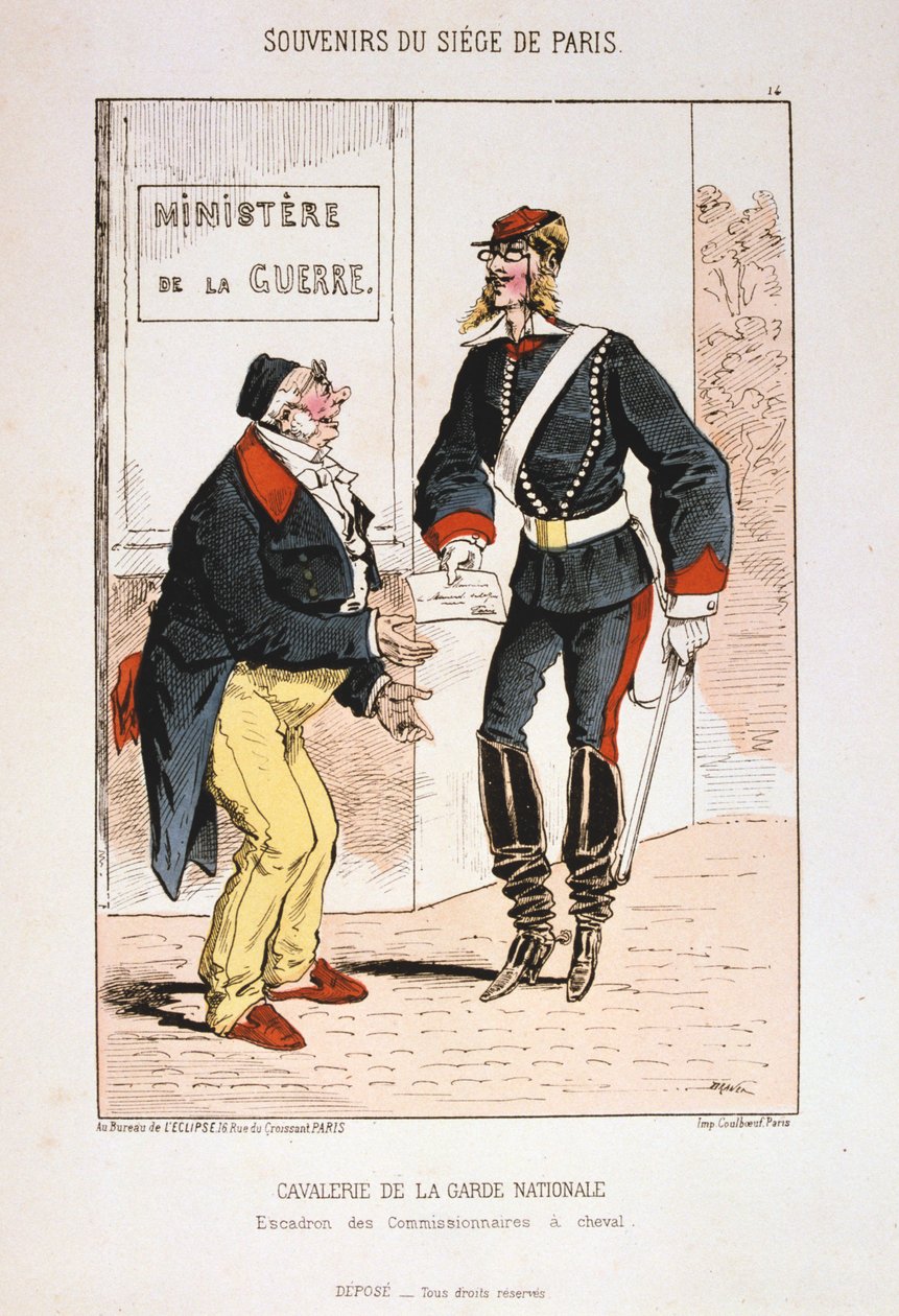 Kavalérie Národní gardy, obléhání Paříže, 1870-1871 od Unbekannt