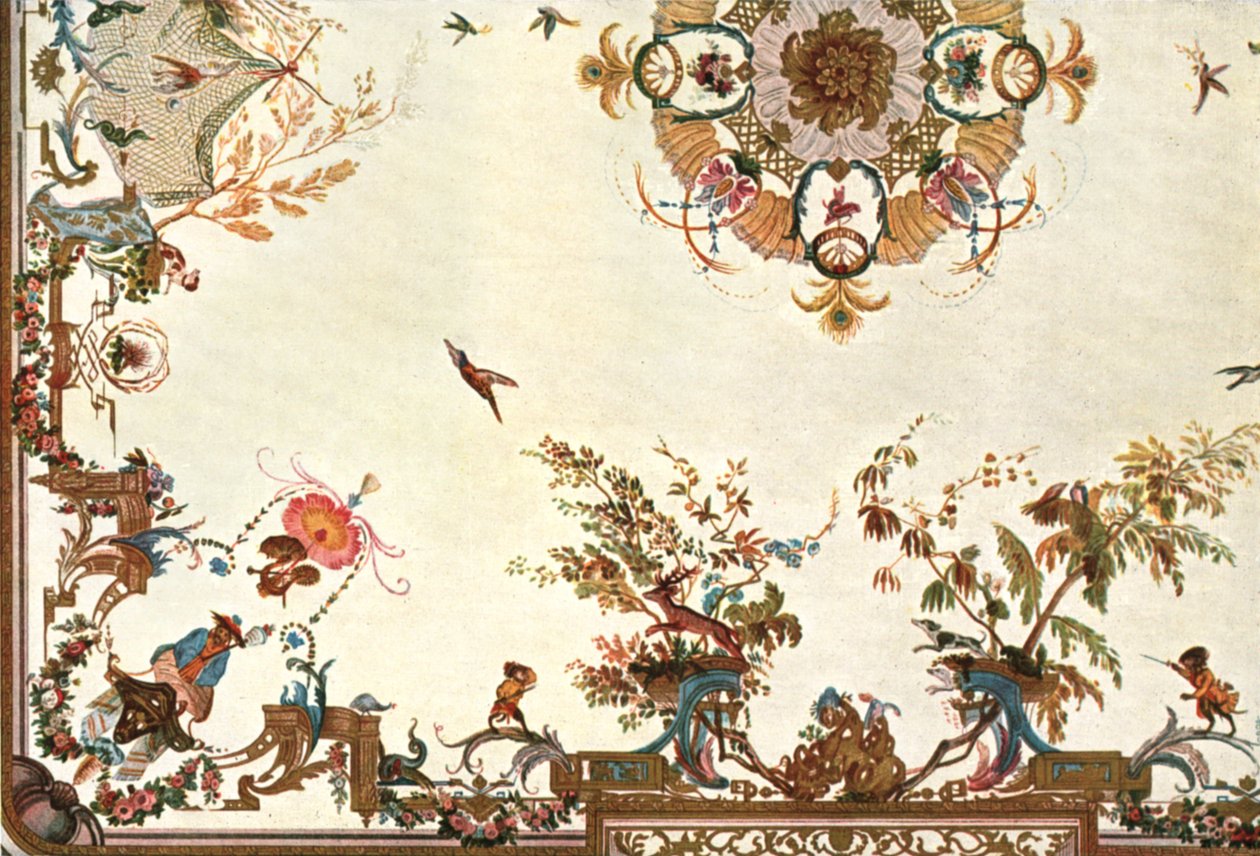 Strop v Grande Singerie, Château de Chantilly, Francie, 1928. od Unbekannt