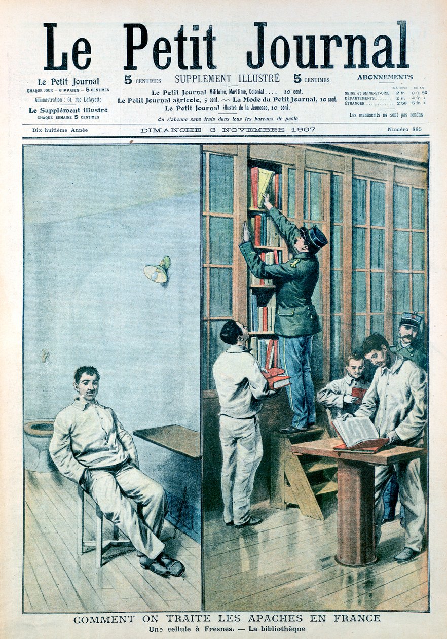 Cela a knihovna ve věznici ve Fresnes, 1907 od Unbekannt