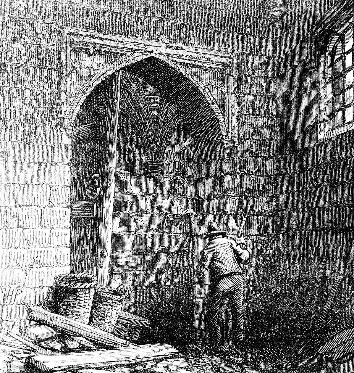 Sklepy pod budovou parlamentu v době krále Jakuba I., c1902 od Unbekannt