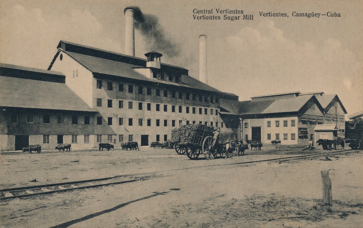 Central Vertientes Sugar Mill, Camaguey, Kuba, c1910 od Unbekannt