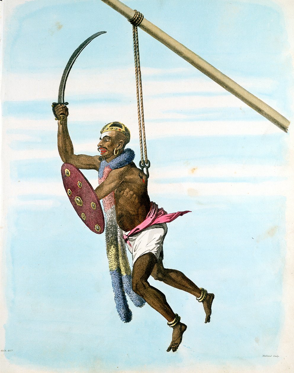 Ceremonie na počest Mariatale, bohyně neštovic, Negapattam, Indie, 1806 od Unbekannt
