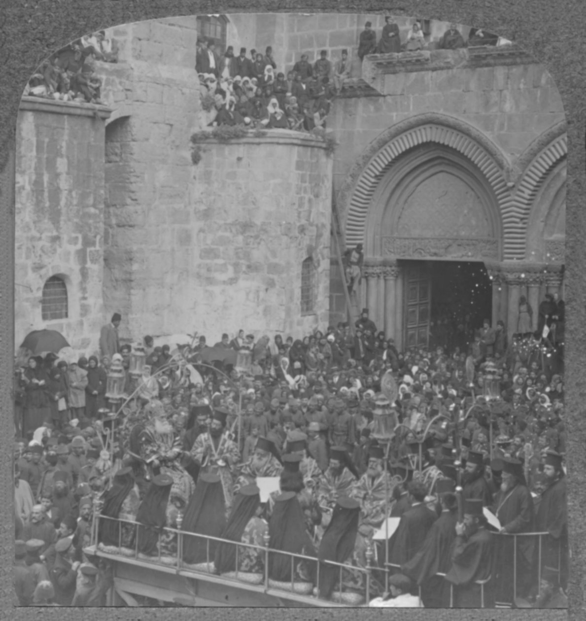 Obřad mytí nohou učedníků v kostele Božího hrobu, c1900 od Unbekannt