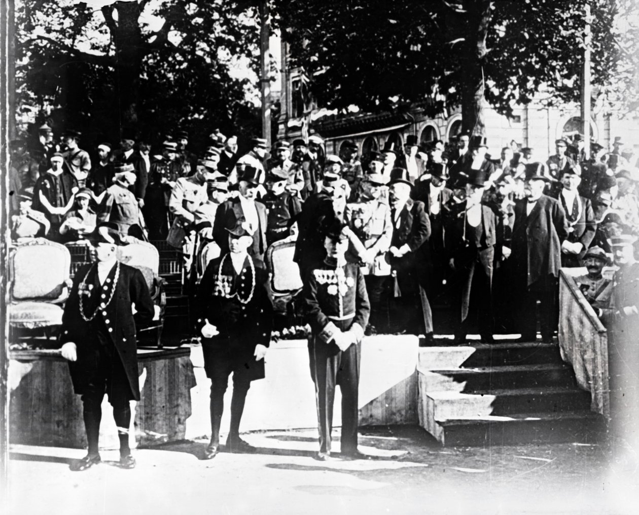 Obřad s hodnostáři a úředníky, c1914-c1918 od Unbekannt