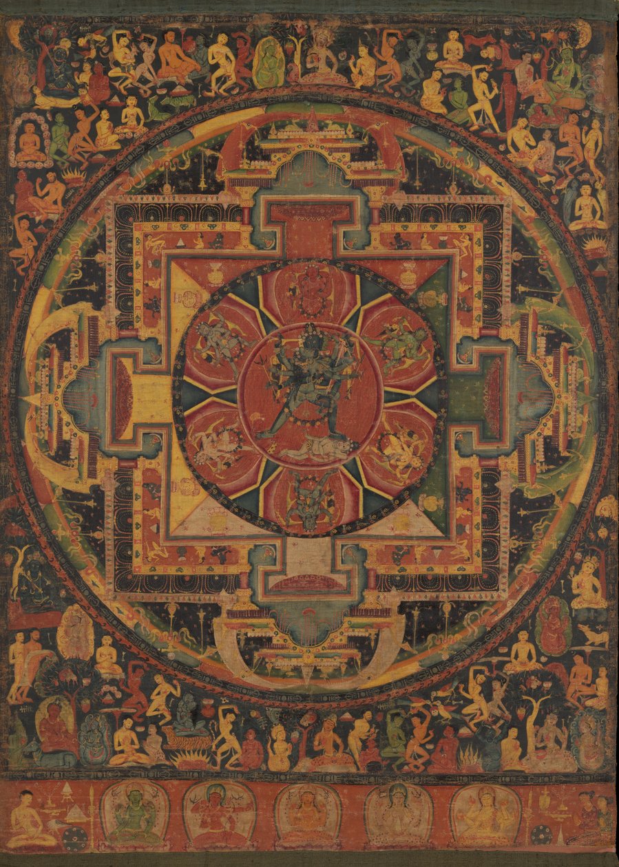 Čakrasamvara Mandal, K. 1100. od Unbekannt