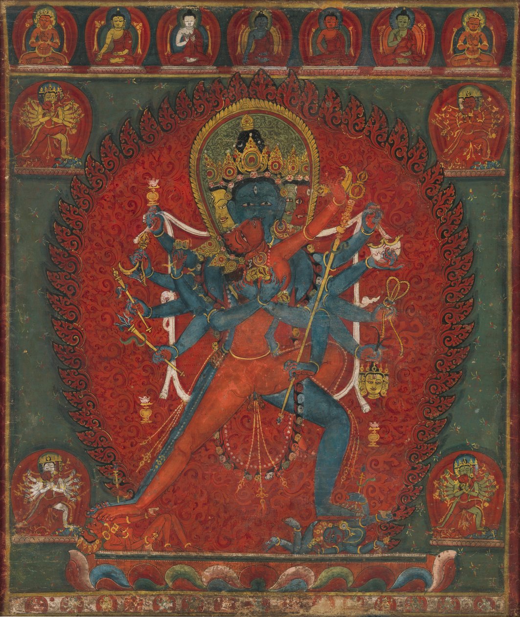 Čakrasamvara a Vadžravarahi, 1575-1600. od Unbekannt