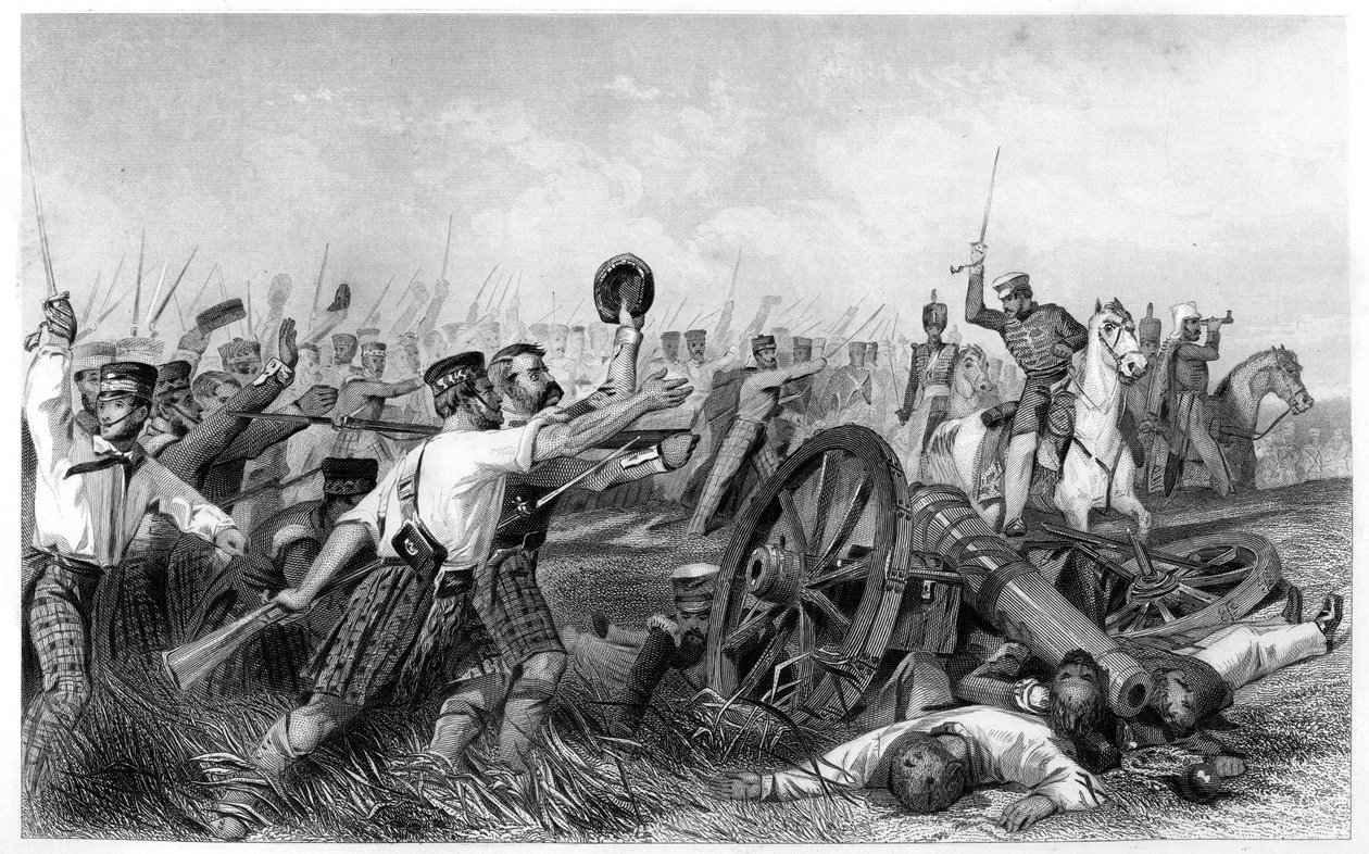Obvinění z Highlanders před Cawnpore, pod vedením generála Havelocka, 1857, c1860 od Unbekannt