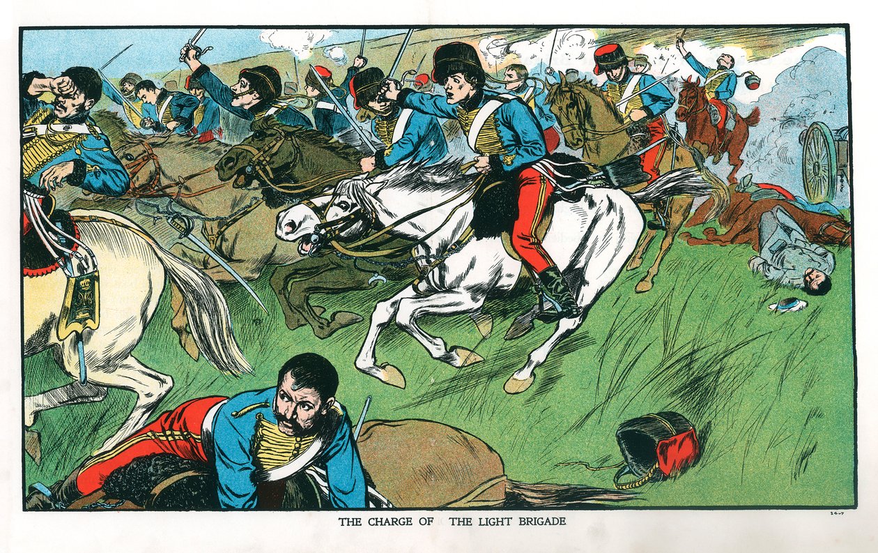Povolání lehké brigády v Balaclavě, Krymská válka, 25. října 1854 začátek 20. století od Unbekannt