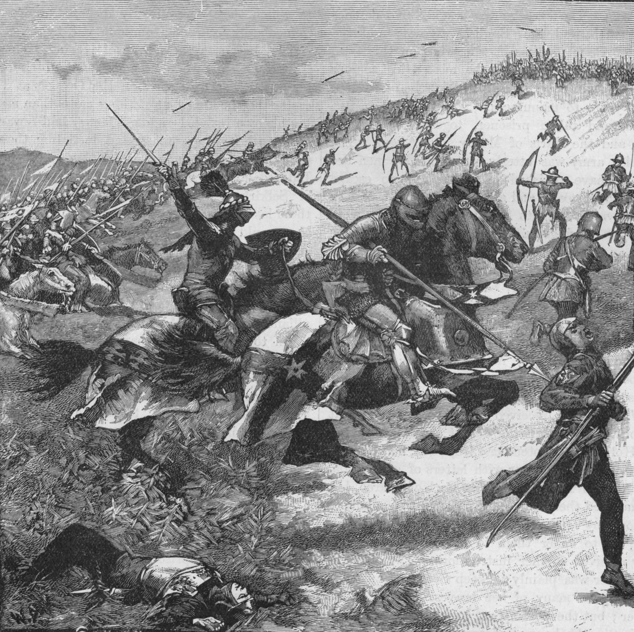 Obvinění Skotů v bitvě u Homildon Hill, Northumberland, 1402 1905 od Unbekannt