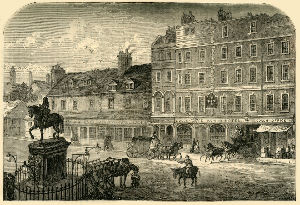 Charing Cross z Northumberland House v roce 1750, 1881. od Unbekannt