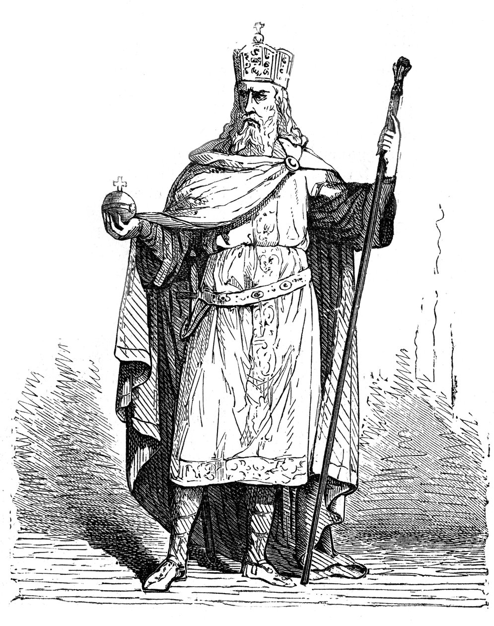 Karel Veliký, král Franků a císař Svaté říše římské, konec 8. - začátek 9. století 1882-1884 od Unbekannt
