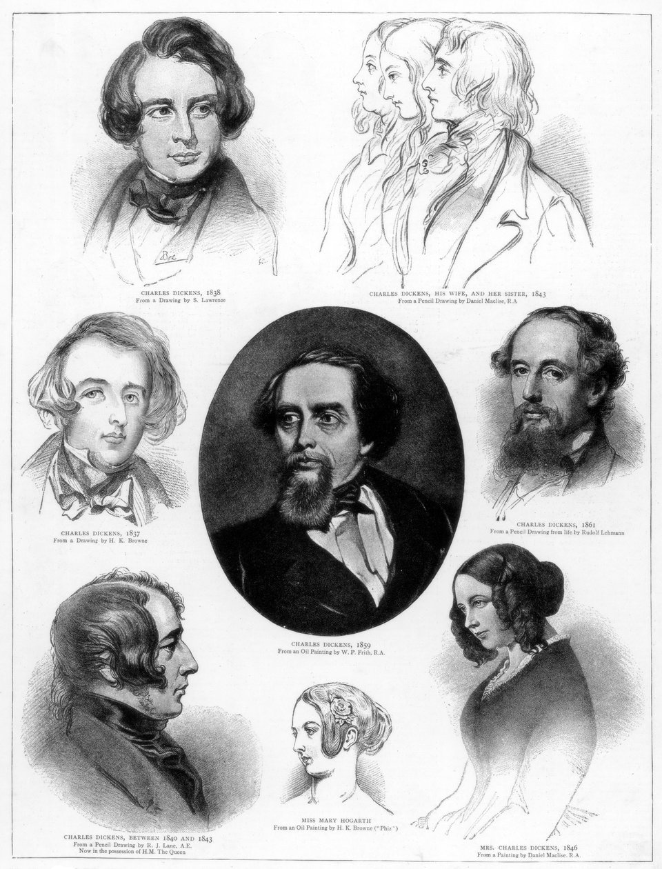 Charles Dickens 1812-1870, anglický romanopisec, 1892 od Unbekannt