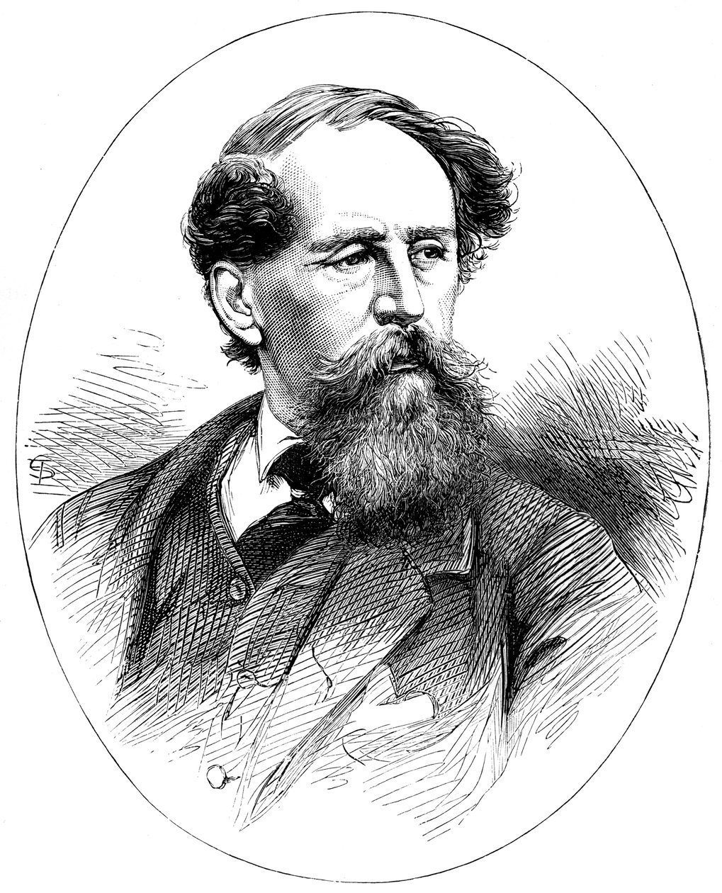 Charles Dickens, anglický romanopisec 19. století od Unbekannt