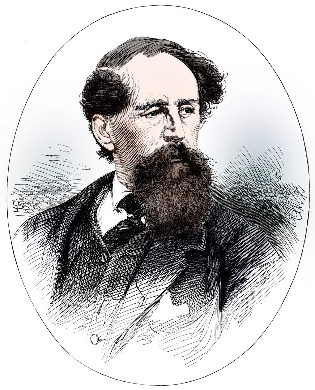 Charles Dickens, anglický romanopisec 19. století od Unbekannt