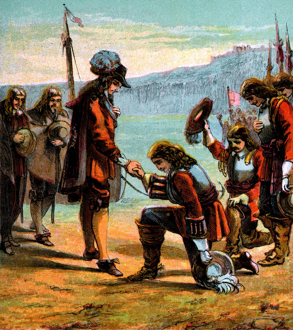 Charles II a generál Monck, c1660, c1850 od Unbekannt
