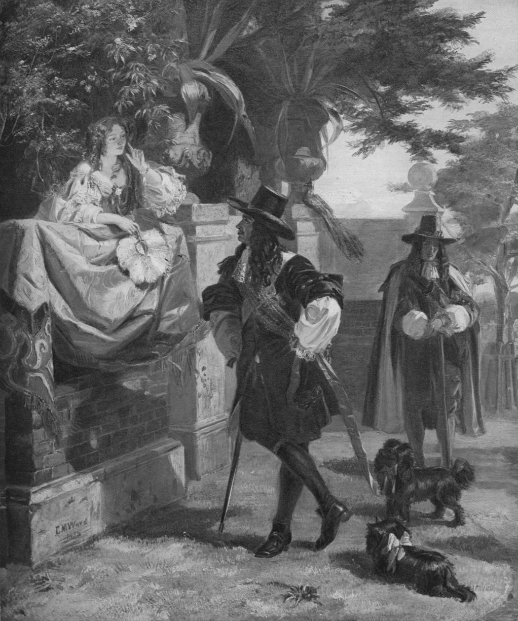 Charles II a Nell Gwynn, 17. století 1905 od Unbekannt