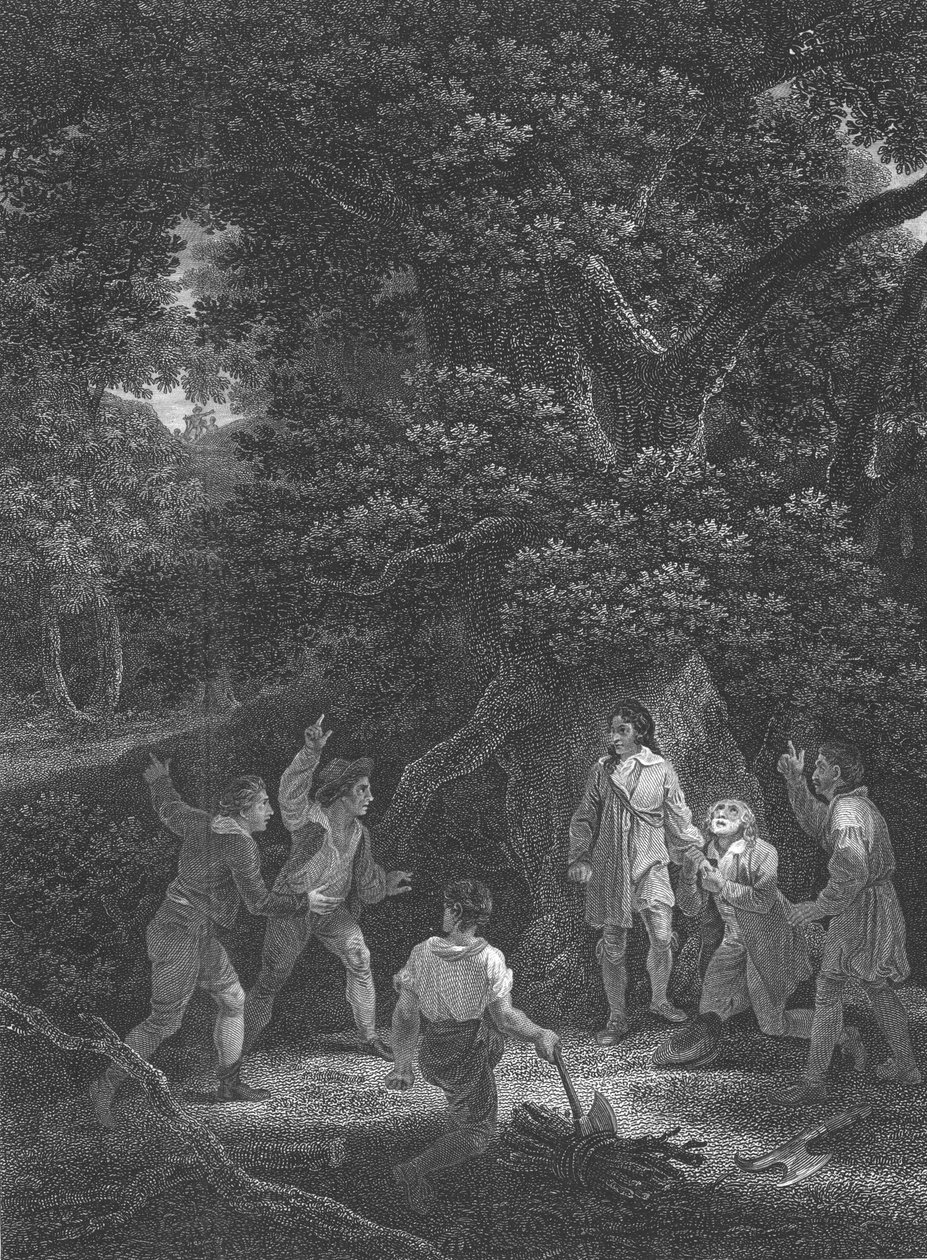 Karel II v lese Boscobel, 1651, 1800 od Unbekannt