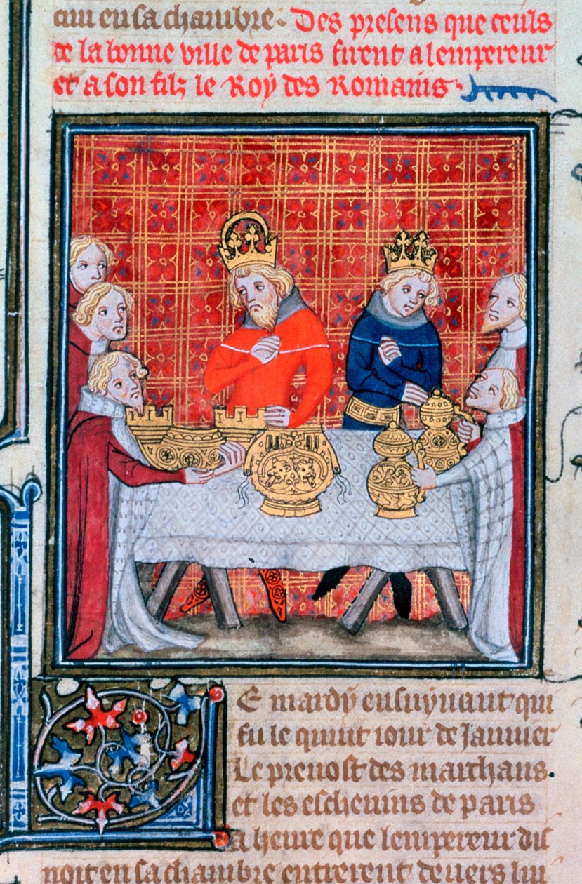 Přijímání darů Karel IV., 1375-1379 od Unbekannt