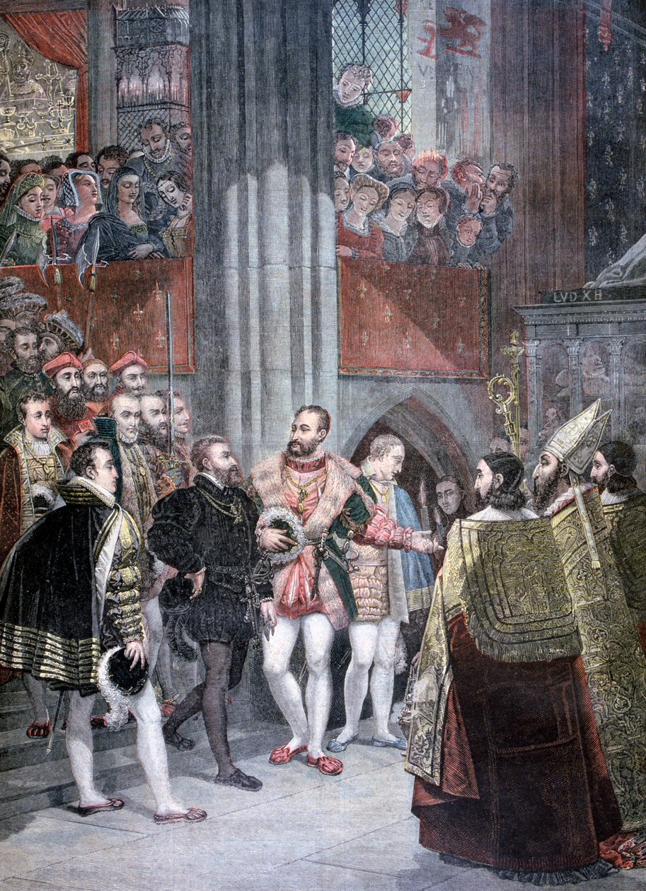 Charles I a Charles Quint v bazilice Saint Denis, Paříž, 1893 od Unbekannt