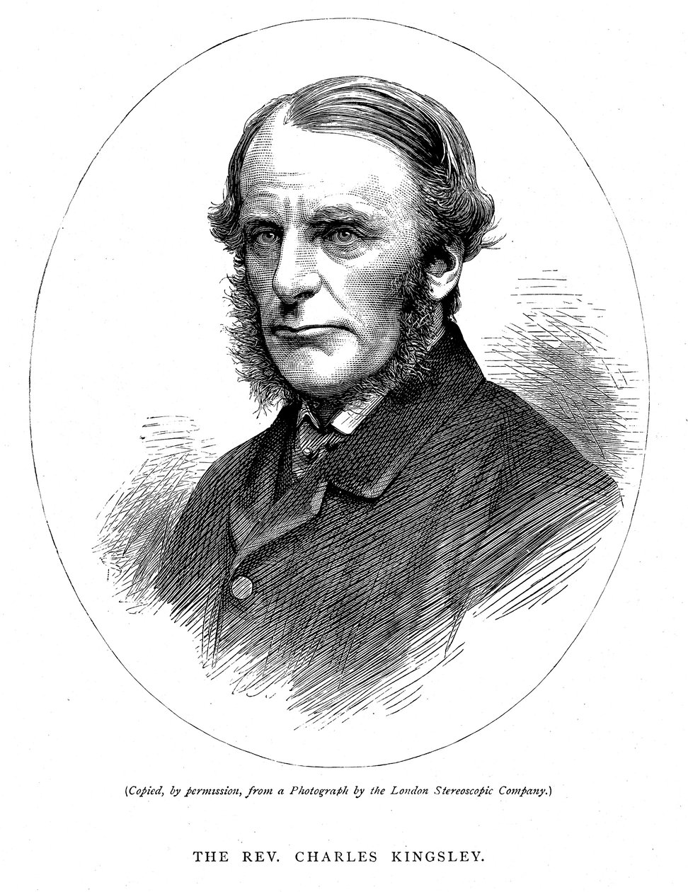 Charles Kingsley, britský spisovatel a duchovní, c1880 od Unbekannt