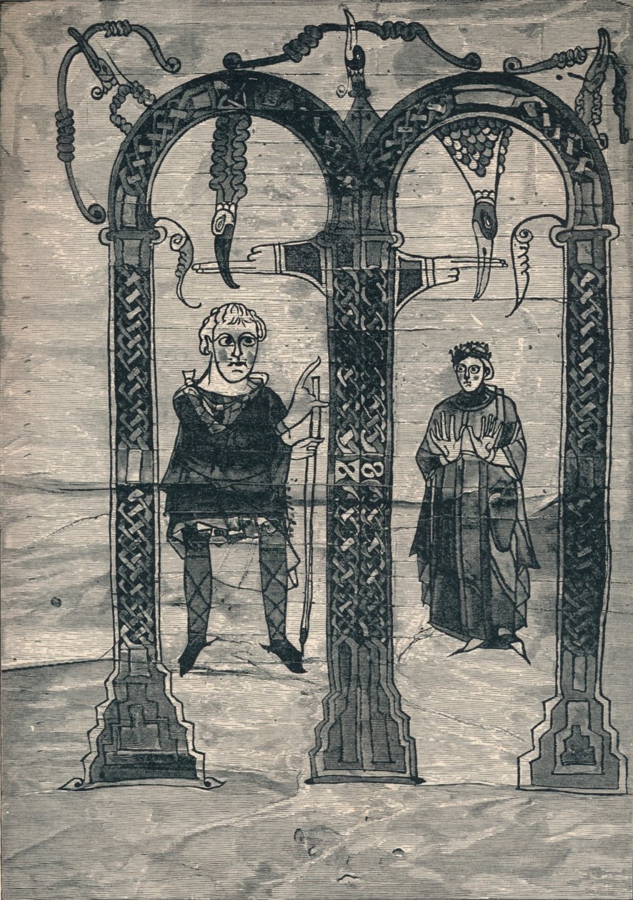 Karel Veliký a jeho manželka, podle nejstaršího portrétu, c775, 1907 od Unbekannt