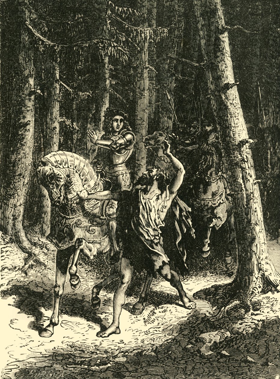 Karel VI. v lese Le Mans, 1392, 1890. od Unbekannt