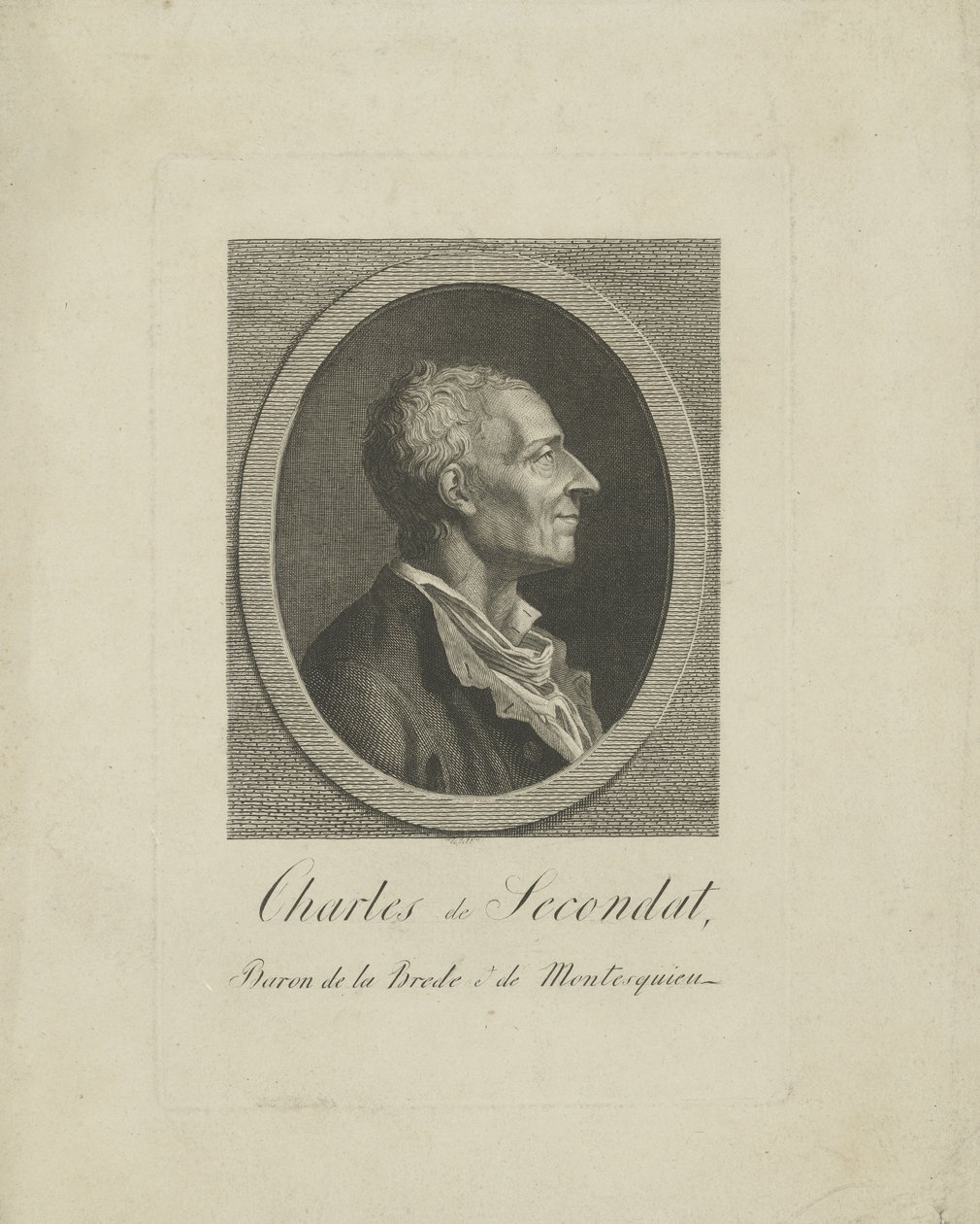 Charles de Secondat, baron de Montesquieu 1689-1755, c. 1795. od Unbekannt