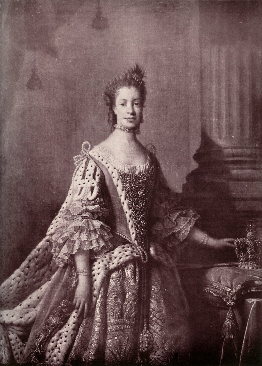 Charlotte Sophia z Mecklenburg-Strelitz, královna choť Jiřího III., 1761-1762, 1919 od Unbekannt