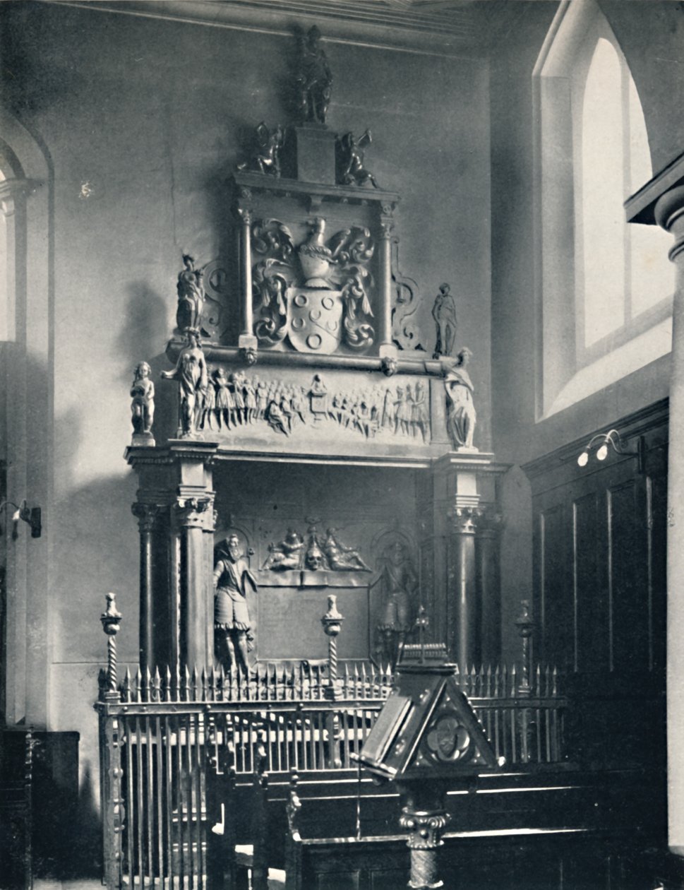 Charthouse. Památník Thomase Suttonse v kapli, 1925 od Unbekannt