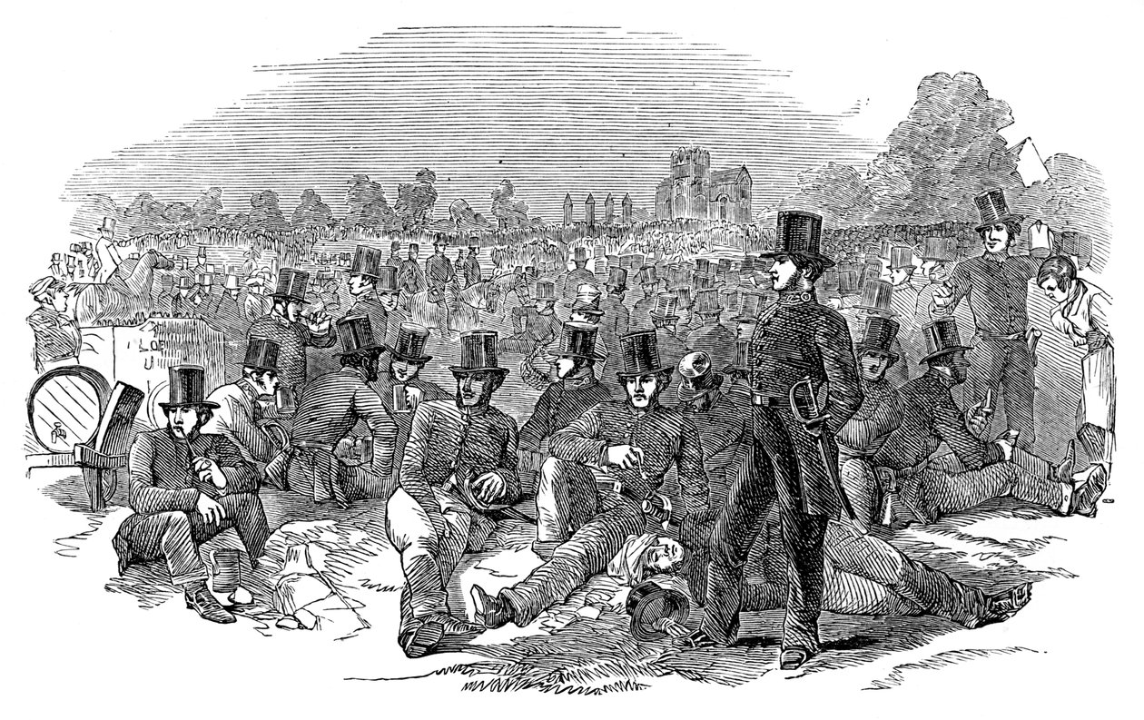 Chartistická agitace, Policejní sbor na Bonners Fields, 1848, 1900 od Unbekannt
