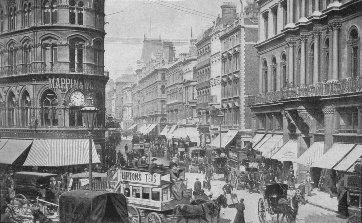 Cheapside z Mansion House, City of London, c1900 1901 od Unbekannt