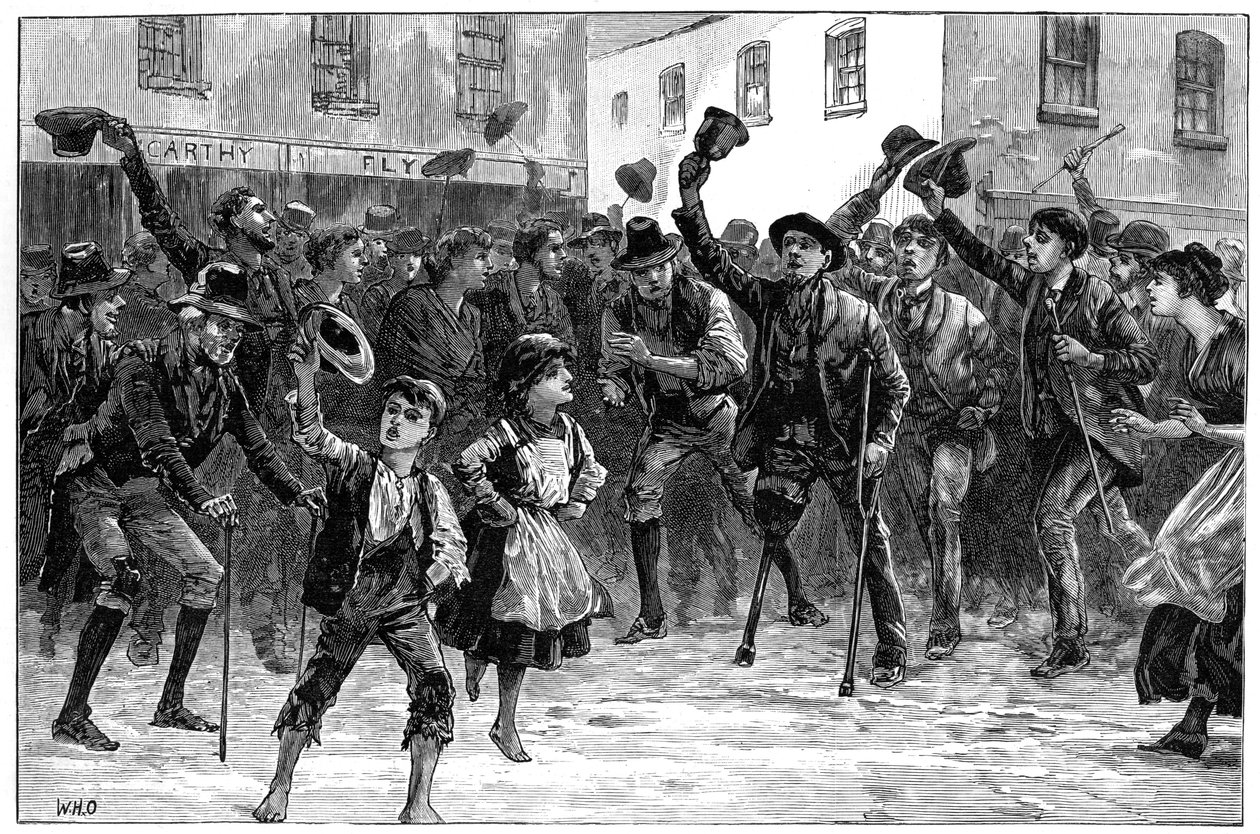 Jásající jméno lorda Randolpha Churchillse, když se dozvěděl o jeho rezignaci, Loughrea, Irsko, 1887 od Unbekannt