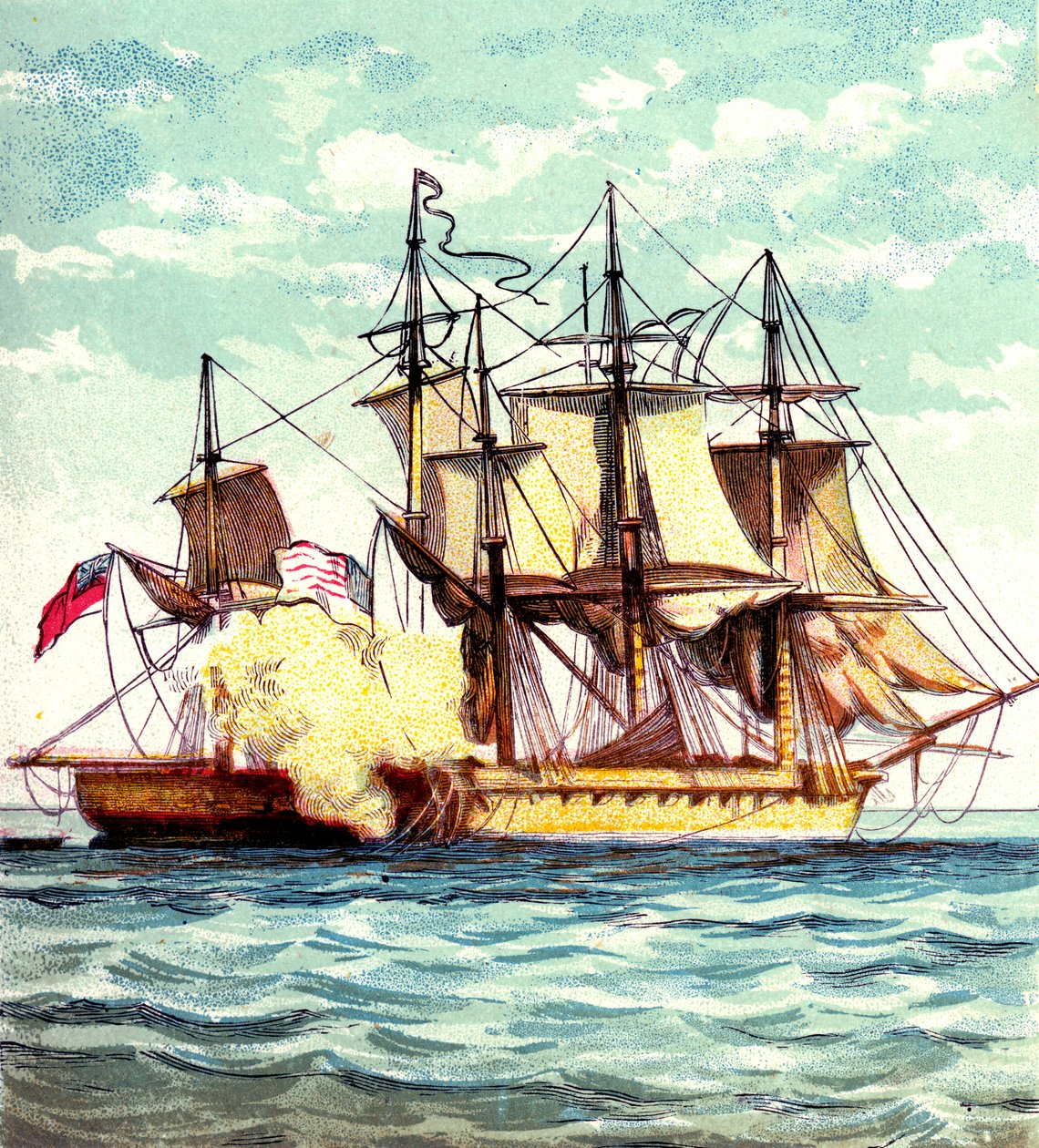 Chesapeake a Shannon, 1812 c1850 od Unbekannt