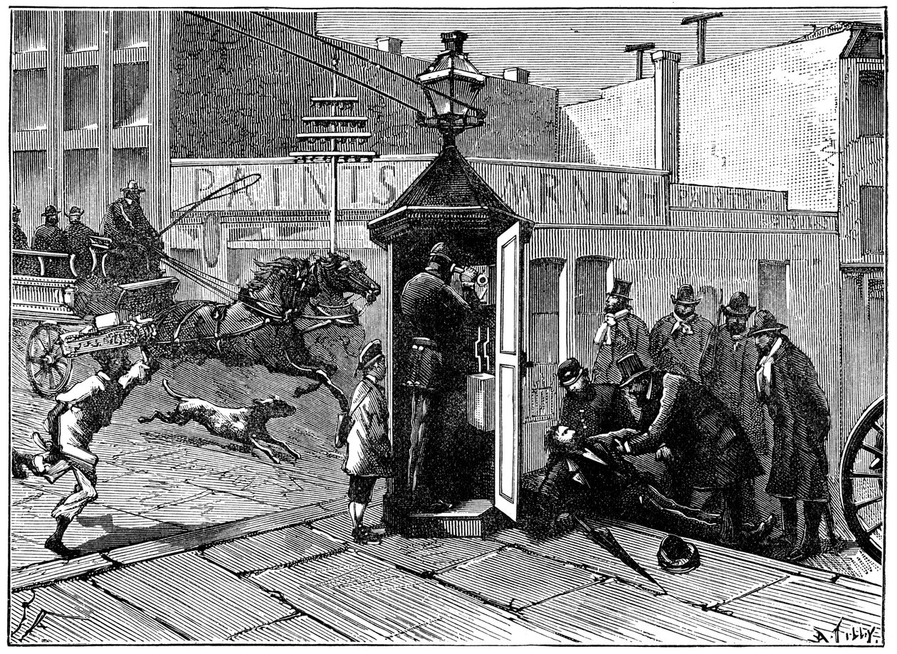 Chicagská policejní telefonní budka, 1886 od Unbekannt