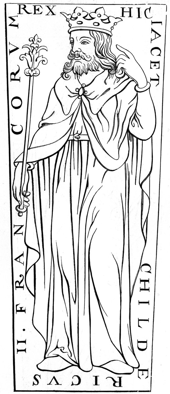 Childeric II c653-675, 12. století 1849 od Unbekannt