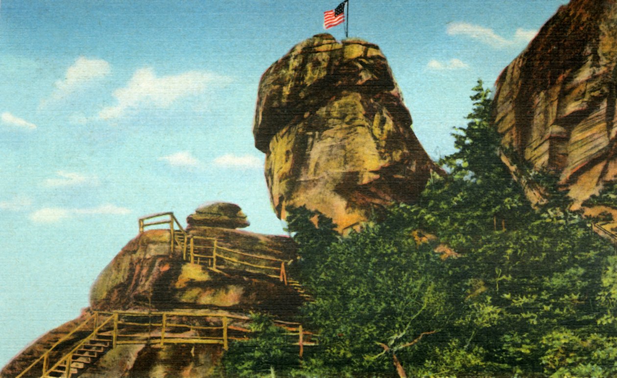 Chimney Rock and Rock Pile, Západní Severní Karolína, 1942. od Unbekannt