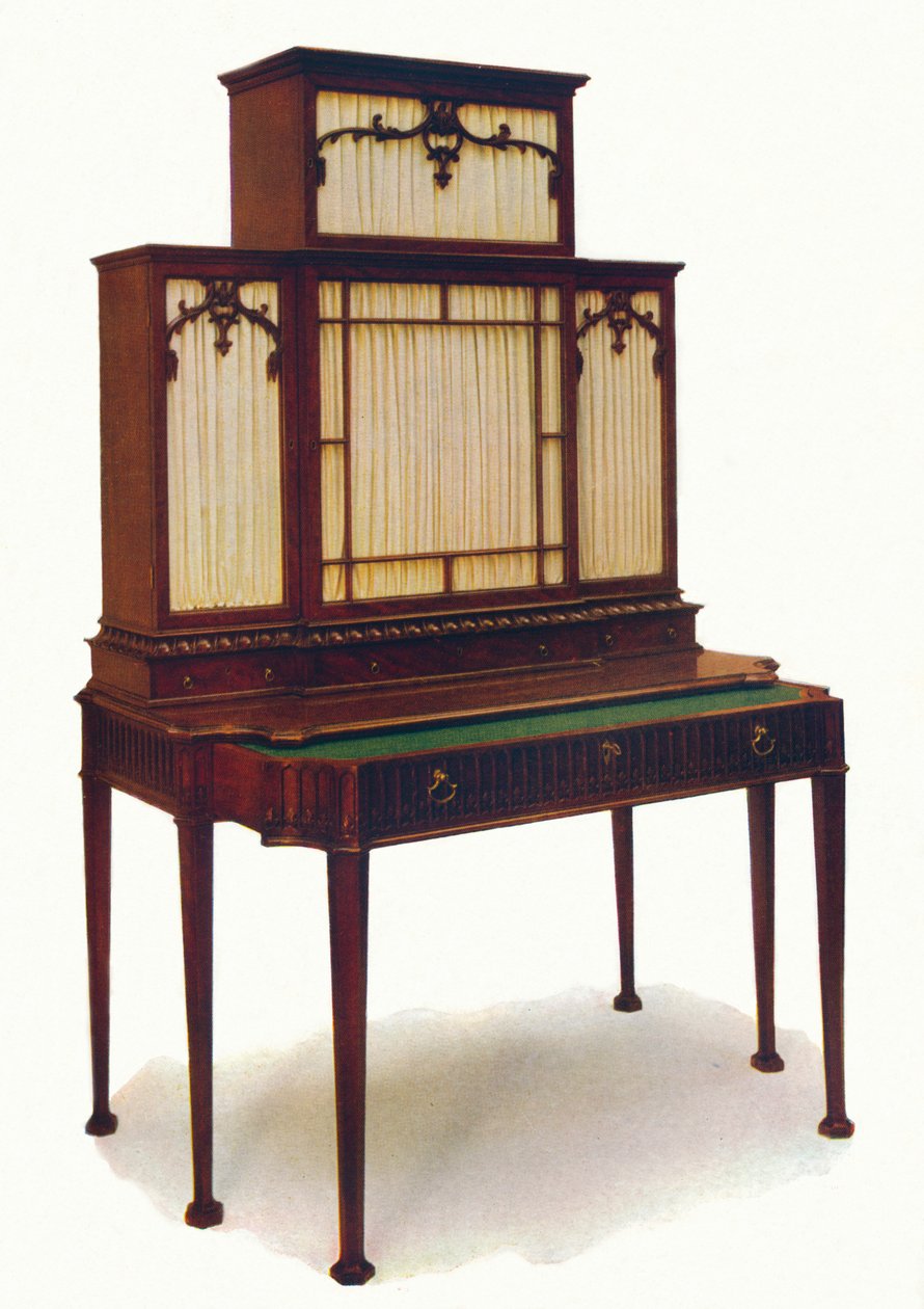 Knihovna Chippendale Mahogany Secretaire, polovina 18. století, 1930. od Unbekannt