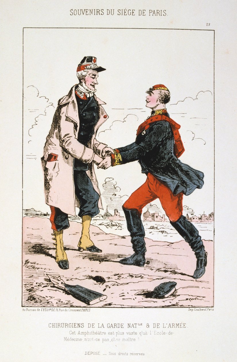 Chirurgové Národní gardy a armády, obléhání Paříže, francouzsko-pruská válka, 1870-1871. od Unbekannt