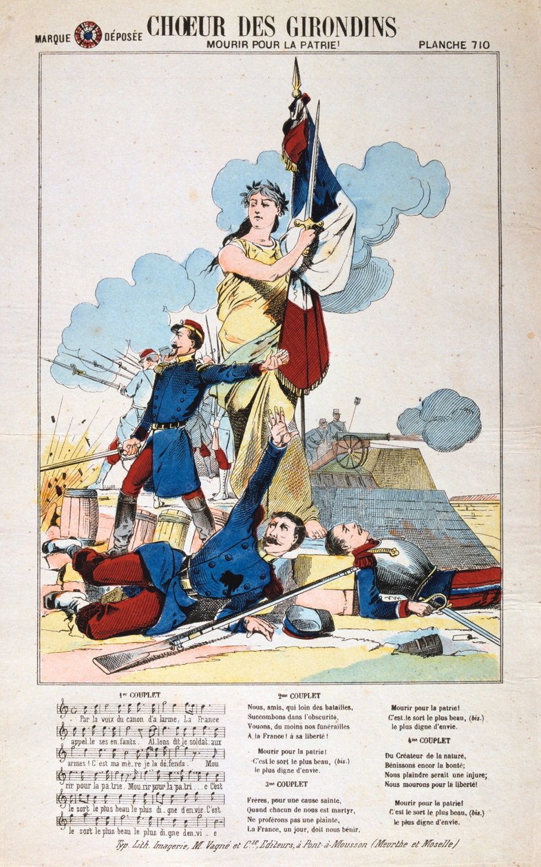 Chorus of the Girondins, list písní, francouzsko-pruská válka, 1870-1871. od Unbekannt