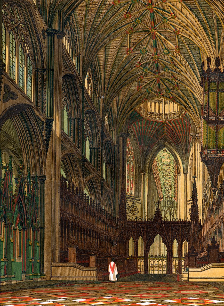 Choir of Ely Cathedral, Cambridgeshire, 19. století od Unbekannt