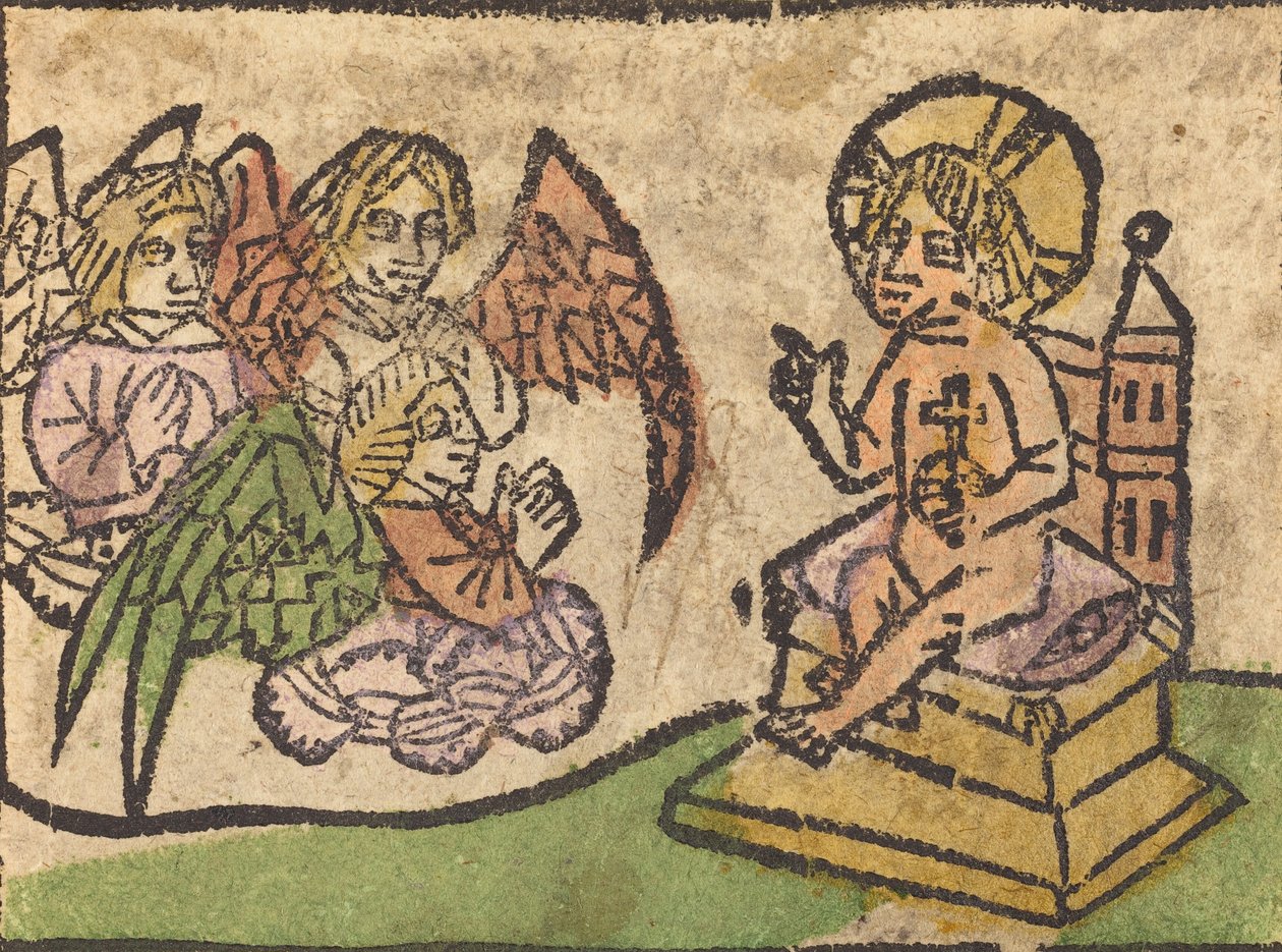 Kristus Dítě se třemi anděly, c. 14601470. od Unbekannt