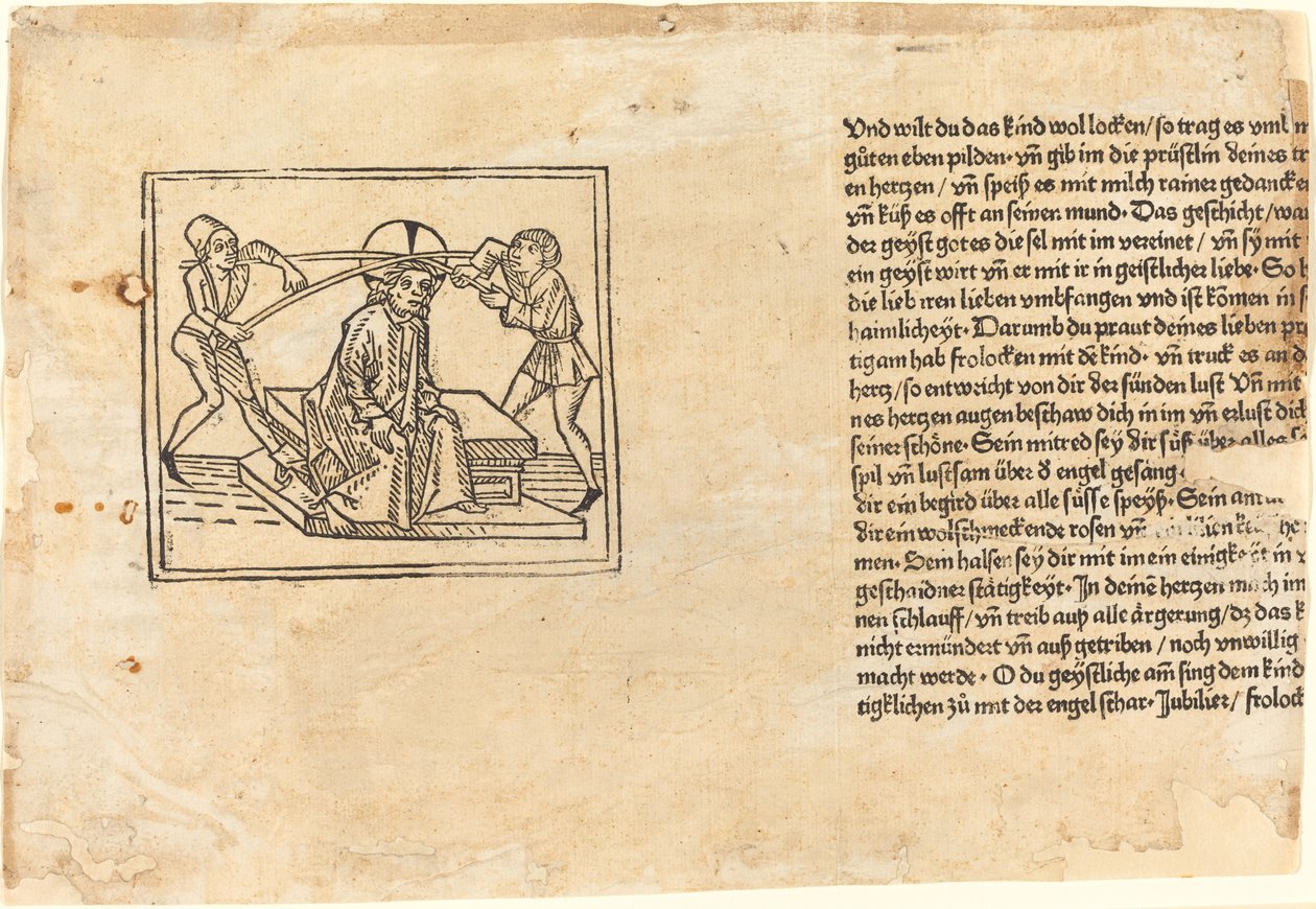 Kristus korunovaný trním, 1477. od Unbekannt